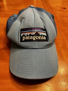 Patagonia Hat Cap Snap Back Adult Blue Adjustable Mesh Trucker Outdoors